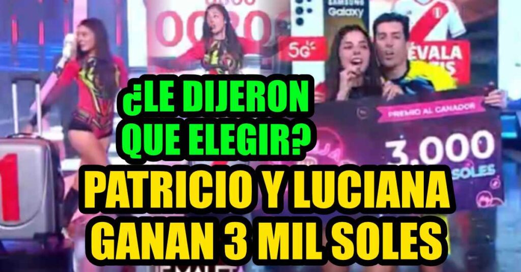 Luciana Y Patricio Ganan Premio De 3 Mil Soles TDM